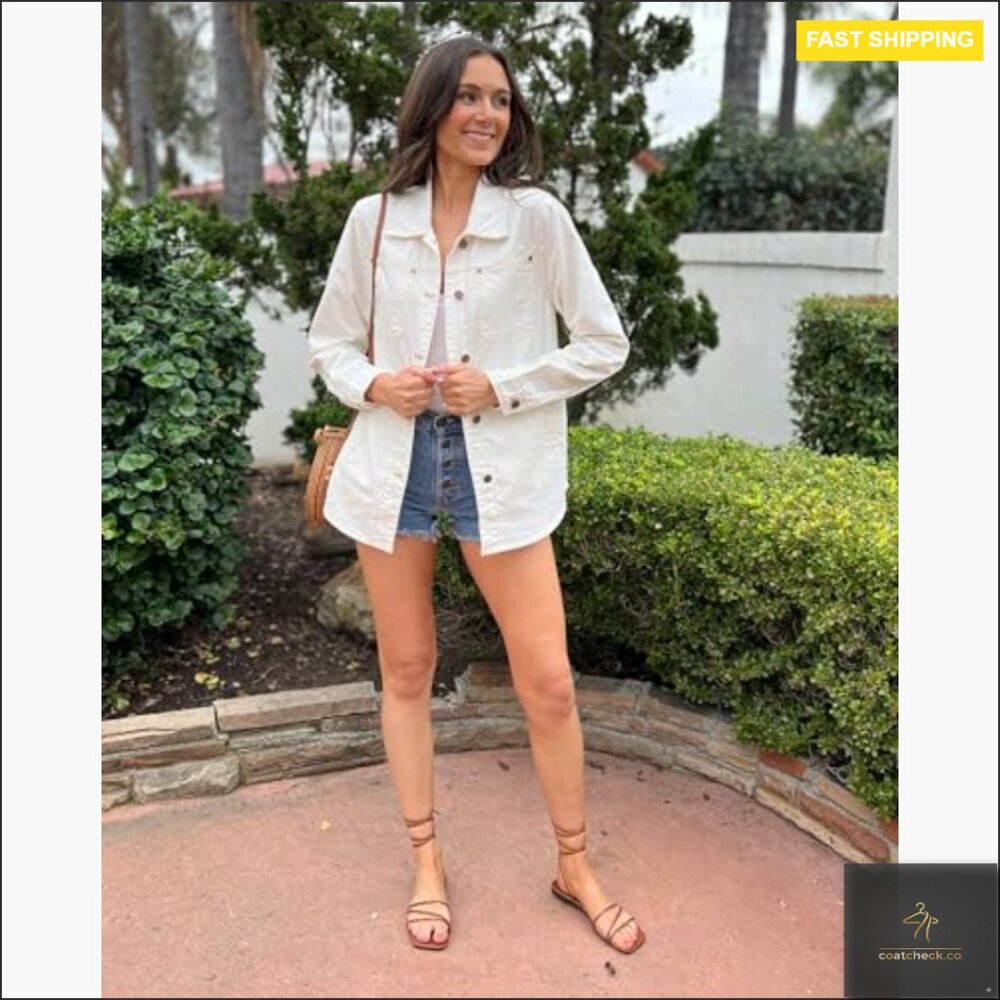 Denim Jacket Button Down Shacket Western Work Jac… - image 4